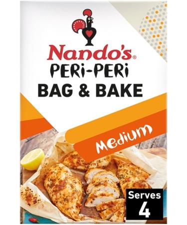 Peri Peri Seasoning Bundle with Nandos Peri Peri Bag & Bake Hot 20g x3 Pack and Bag & Bake Medium 20g x3 Pack (6 Pack) - Buy Online on GoSupps.com