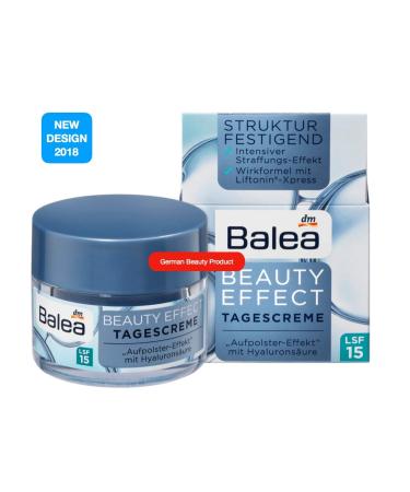 Balea Beauty Effect Day Cream with Hyaluronic Acid - Intensive Lifting SPF 15 | Vegan Skincare for Radiant Skin - Buy Online on GoSupps.com