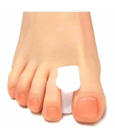PrettSole 6 Pairs Toe Separators(1/2' Thick)  Silicone Toe Spacer  Bunion Relief Pads to Temporarily Correct Big Toe & Relieve Bunion Pain  Overlapping Toe Large