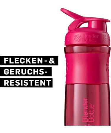 BlenderBottle SportMixer Tritan 590ml - BPA Free Protein Shaker & Water Bottle - Stylish Pink Fitness Drink Mixer - Buy Online on GoSupps.com