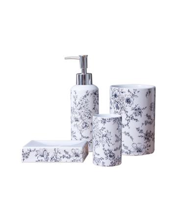 Multifunctional Washing Toothbrush Mouthwash Cup 4-piece Bath Kit Bath Set L 12.8*W 8.4*H 3.3cm D