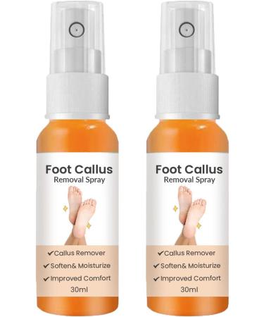 2PCs Foot Callus Removal Spray Foot Peeling Spray Orange Oil Feet Instant Foot Peeling Spray Quickly Remove Dead Skin and Calluses On Feet 30ml