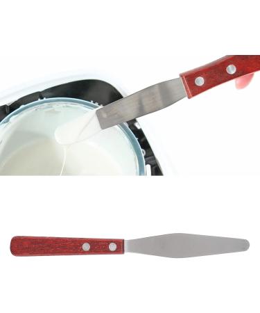 Premium Stainless Steel Wax Spatula with Wooden Handle | Multi-Purpose Applicator for Face Masks Hair Removal & Mixing Pigments - Buy Online on GoSupps.com