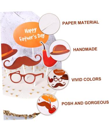 Warmhm 50 Pcs 10 Set Top Hat Father Glasses Cake Brown 10.6X8.5CM - Buy Online on GoSupps.com