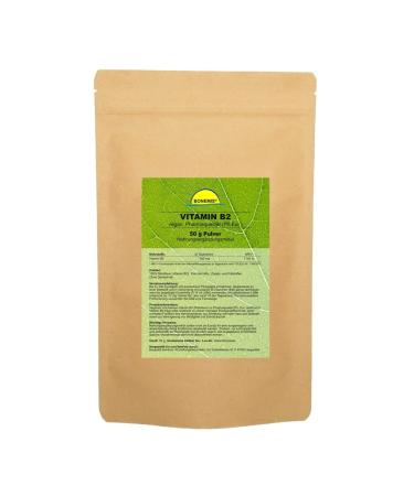 Vitamin B2 (riboflavin) powder pharmaceutical quality (Ph. EUR.) Without additives vegan 50 g powder without additives in environmentally friendly bags from Kraft paper Bonemis