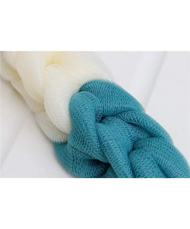 ZONGR Long Bath Loofah - Exfoliating Braided Mesh Back Scrubber Ball - Bule - Buy Online on GoSupps.com
