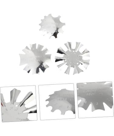 POPETPOP Manicure Trimmer 3pcs Nail Plate Model Nail Art Tool Nail Trimmer Manicure Templates Nail Tool Nail Art Plate Module Nail Art Trimmer Manicure Tool Nail Tips Trimmer Metal Mold medium Silver - Buy Online on GoSupps.com