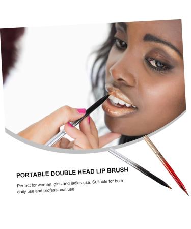Buy 2pcs Portable Double Ended Lip Brush - Retractable Makeup & Concealer Brush for Perfect Lips | Versatile Cosmetic Tool - Buy Online on GoSupps.com