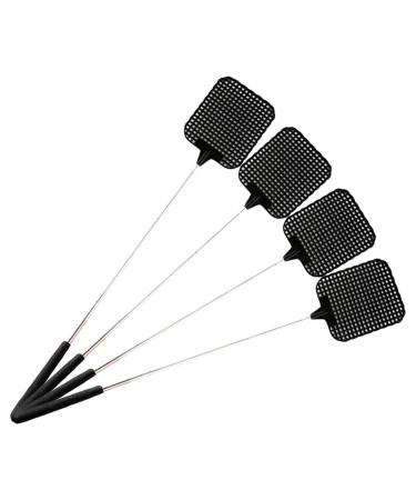 4 Pcs Retractable Fly Swatters Plastic Fly Swatter with Telescopic Stainless Steel for Indoor Outdoor Wasp Bug Insect