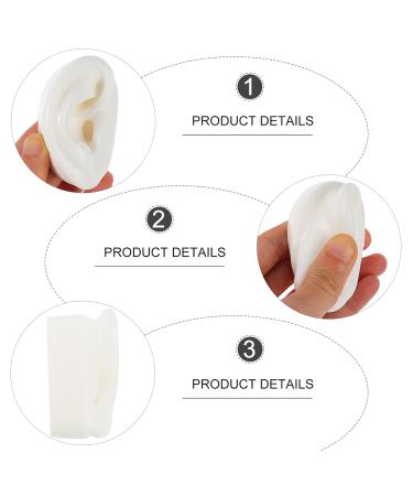 Artificial Ear Model - Silicone Fake Ear for Studs - Realistic Display in White & Olive Green - Buy Online on GoSupps.com