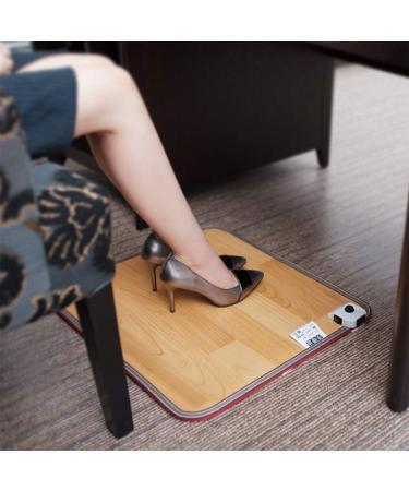 Ceiling-Heated Electric Heating Pad - Adjustable Temperature Waterproof Warm Foot Pad - Deep Wood Grain for Office Comfort - Buy Online on GoSupps.com