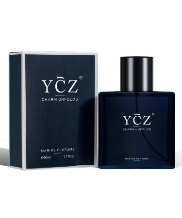 Ycz Midnight Marine Perfume for Men 1.7 oz. Refreshing & Warm Masculine Scent for Daily Use Men's Casual Cologne Smell Fresh All Day A Gift for Any Occasion