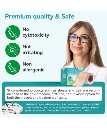 Dimora Waterproof Silicone Scar Sheets - Medical Grade Scar Tape for Surgical Scars C-Section & Keloids | Ultra-Thin Scar Removal Treatment (1.6 x120 Roll - Buy Online on GoSupps.com