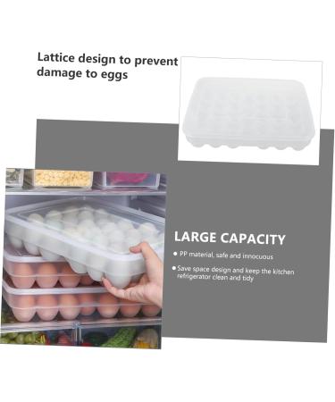 GLEAVI 34 Egg Preservation Box Egg Holder for Fridge Eggs Refrigerator Crisper Plastic Egg Tray re-usable - Buy Online on GoSupps.com
