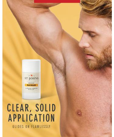 St Johns Bay Rum Aluminum Free Deodorant | Long-Lasting Odor Resistant & Soothing | Clear Deodorant Stick | Odor-Free Deodorant Made of Natural Compounds | Mens Bay Rum Deodorant (2.6 oz Stick) - Buy Online on GoSupps.com