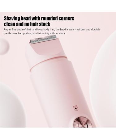 Womens Electric Shaver Ladies Bikini Trimmer with Double Attachments Ergonomic Hair Removal And Care Device For Legs Body Face And Intimate Areas Pink - Buy Online on GoSupps.com