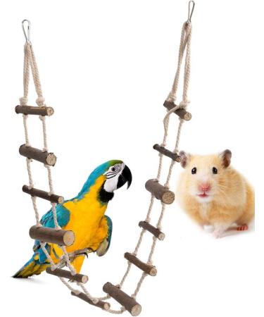 Pet Rope Ladder Climbing Toy for Hamsters, Birds, Rats - Swing Bridge for Small Animals and Parrots - Buy Online on GoSupps.com
