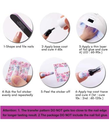 Junterone 10 Rolls Nail Decals Nail Extension Gel Art Decorations for Women Nail Extension Gel DIY Design Nail Art Decorations Easy to Use - Buy Online on GoSupps.com