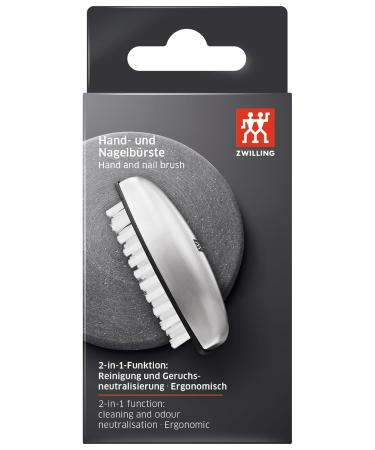 ZWILLING Hand and Nail Brush - Premium Washing Brush Fingernail Cleaner & Odor Remover | Matt Stainless Steel - International Shipping Available - Buy Online on GoSupps.com