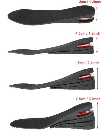Height Adjustable Increase Insoles - 4 Layer Unisex PU Heel Lift for Maximum Comfort - Buy Online on GoSupps.com
