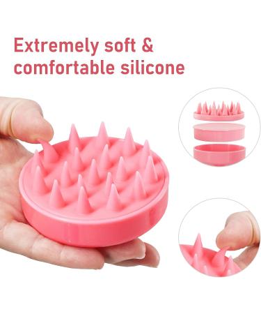 BEILAEEA Shampoo Brush Scalp Massager for Hair Growth & Dandruff Removal - Pink - Buy Online on GoSupps.com