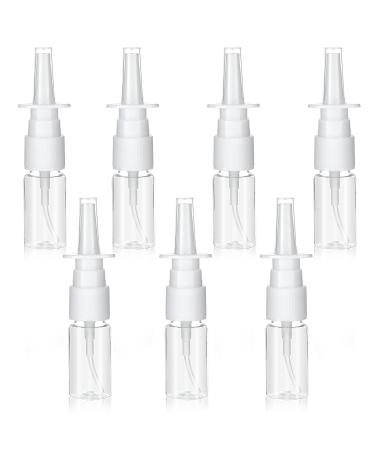 Giantree 7 Pcs Nasal Spray Bottle 10ML Clear Small Empty Nose Spray Bottle Reusable Fine Mist Sprayers for Travel Saline Essential Oils