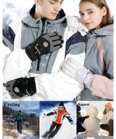 Winter Ski Snow Gloves for Men Women Youth | Waterproof Touchscreen Cold Weather Hand Warmers - Pink - Buy Online on GoSupps.com