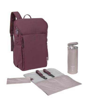L SSIG baby changing backpack with changing mat stroller attachment and bottle holder/GRE Slender Up Backpack deep red Dark red