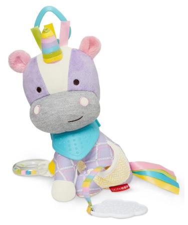 Skip Hop Bandana Buddies Baby Activity and Teething Toy with Multi-Sensory Rattle and Textures  Unicorn