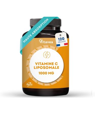 Vitamine C Liposomale 1000mg Haute Absorption - 120 G lules Vegan - Antioxydant Anti-Fatigue Immunit Adulte - Fabriqu en France - Vitavea - Buy Online on GoSupps.com