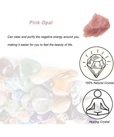 Pink Opal Raw Crystals 1.25-2.0 inch - Healing Stones for Tumbling, Cabbing, Decoration - Natural Rough Stones for Wicca, Reiki - Buy Online on GoSupps.com