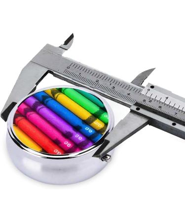 Colored Crayon Round Pill Box Organizer - 3 Compartment Portable Travel Pill Box for International Shipping - Buy Online on GoSupps.com