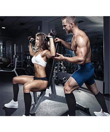 FeifanShop Compression Travel Socks - 3 Pairs Knee Support Socks for Men & Women EU 40-43 (Black) - Buy Online on GoSupps.com
