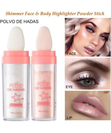 3 Colors Fairy Glitter Body Highlighter Powder - Shimmer Makeup for Face, Eyes, Hair - High Gloss Sparkle - Buy Online on GoSupps.com