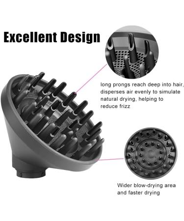 Buy Diffuser Nozzle for Dyson Airwrap Styler | Convert Long Curling Styler to Hairdryer - Black - Buy Online on GoSupps.com