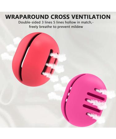 Buy Fauxomor Makeup Sponge Storage - 2 Pack Breathable Silicone Blender Travel Bag for All Sizes - Sustainable Cosmetic Tool - Red & Rose Red - Buy Online on GoSupps.com