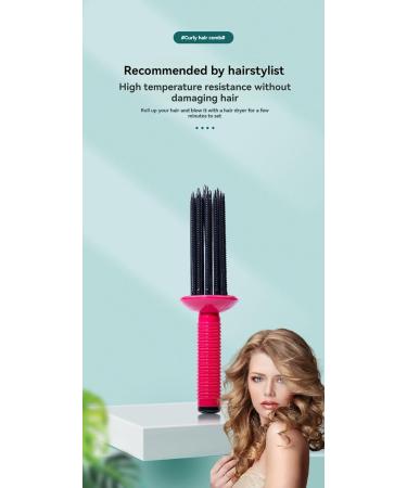 Curling Roll Comb Curling Hair Comb Anti Slip Curling Wand Air Volume Combs Heatless Curling Wand Comb Heatless Curling Wand Comb - The Ultimate Curly Hair Styler Tool (Red) - Buy Online on GoSupps.com