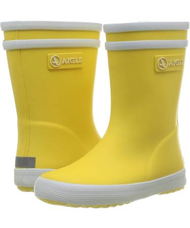 Aigle Unisex Kid's Baby Flac Wellington Boots 19 Yellow Jaune New 001 - Genuine Aigle Wellington Boots for Kids - Buy Online on GoSupps.com