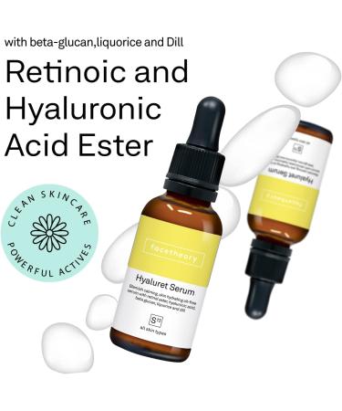facetheory Hyaluret Serum S13 - Hydrating Face Serum Retinoic and Hyaluronic Acid Stronger Than Retinol Serum Vegan and Cruelty-Free Made in the UK | 30 ml - Buy Online on GoSupps.com