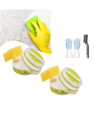 Clean It Cleaning Stone Eco-Friendly Cleaning Stone Multi-Purpose Cleaning Stone Cleaner With Sponge Cleaning Pebble Stone Shower Floor Cleaner With Gloves And Brush(2pcs) 1 count (Pack of 1)