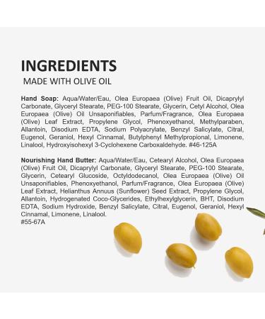 Fruits & Passion Coriander and Olive Tree Hand Soap 200ml and Nourishing Hand Butter 60ml - Buy Online on GoSupps.com