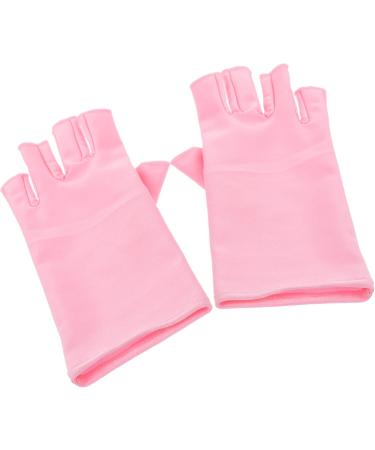 minkissy 5 Pairs Nail Gloves Pink Fingerless Gloves Half Finger Gloves Protective Gloves for Manicure Nail Anti-uv Gloves for Gel Nails Moisturizing Spandex Nail Supplies - Buy Online on GoSupps.com