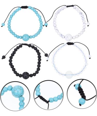 Cabilock 4pcs Anti Motion Sickness Moonstone & Volcanic Bead Set for Travel Decor - Handmade - Buy Online on GoSupps.com