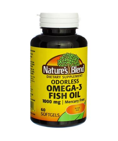 Nature's Blend Omega-3 Fish Oil Odorless 60 Sgels 1 Count (Pack of 60)