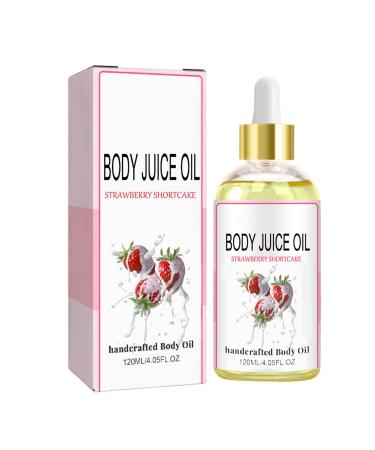 Body Juice Oil Strawberry Body Oil Strawberry Oil Body Oil Scented For Women Organic Instant Hydration Softness Lasting Aroma - 4.05 fl.oz