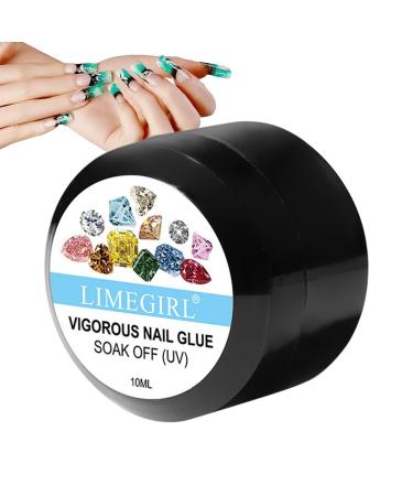 Gel Nail Glue for Fake Nails - Solid Glue Gel for Nail Tips | Nail Glue for Salon Home for Nail Art DIY Nail Strengthen for Girls Women Aokley