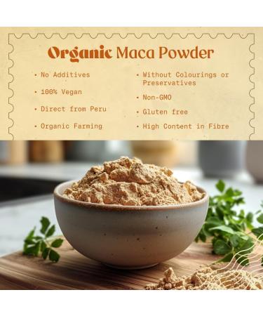 Organic Maca Powder 400g - Peruvian Superfood from Pure Maca Root - Vegetarian & Vegan Friendly - Gelatinised - NaturaleBio 400g - Buy Online on GoSupps.com