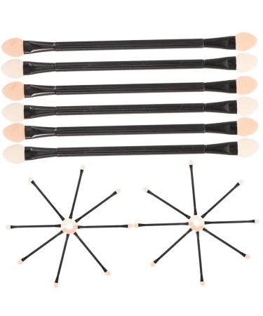 Healeved 30pcs Disposable Eye Shadow Stick Eyeshadow Double Ended Makeup Brush Lipstick Applicator Plastic