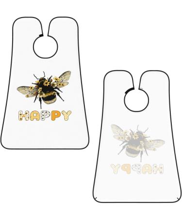 Bee Happy Beard Bib | Cute Bee Beard Hair Catcher & Non-Stick Grooming Cloth for Men | Perfect Gifts for Shaving & Trimming - Buy Online on GoSupps.com