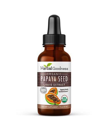 Papaya Seed Extract Liquid Juice - Gut Health Support  Immune Support  Digestion Support - Organic  Natural - 1oz Sublingual Bottle - Herbal Goodness